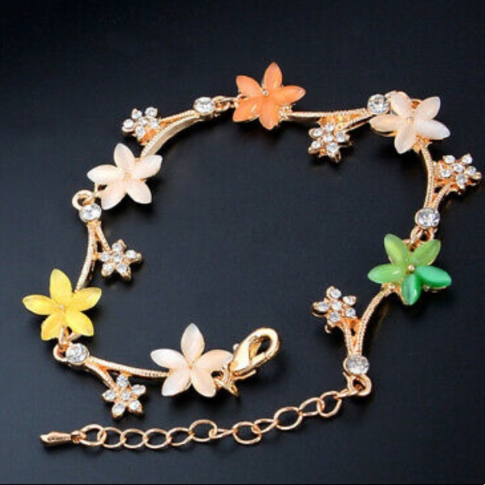❤️gorgeous multicolor butterfly rhinestone bracele